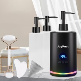 JayPact Oil Warmer for Massage, Massage Oil Lotion Warmer for Spa, Body Oils Heater with Two Oil Bottle Dispenser, Portable Body Oil Warmer Dispenser, Adjustable Temperature(86-149°F), Black