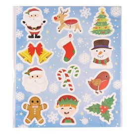 HENBRANDT 72 Stickers (6 Sheets) Christmas Stickers Boys Girls Party Favours Stocking Fillers Pinata Decoration Art & Craft Toys