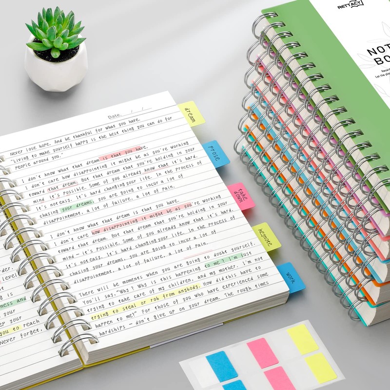 RETTACY B5 Notepad, Notebook, Spiral Bound Notebooks, 300 Sheets/150 Pages