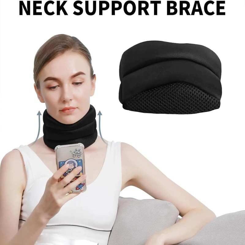 Neck Support-Never Snore Again，Ergonomic Design，Adjustable Soft Foam Neck Brace for
