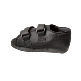 Medline ORT30300WS Semi-Rigid Post-Op Shoes, Small, Black