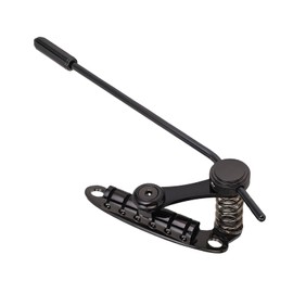 Luocute Electric Guitar Bridge Vibrato Tailpiece Tremolo and Tune O Matic Roller Guitar Bridge, Replacement for Les Trems II Les Paulss SG Black Color Tremolo Stop Bar