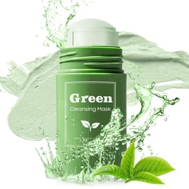 IIYGNEWM Green Tea Mask Stick Blackhead Remover, Deep Pore Cleansing for Face, Oil Control, Moisturizing, Skin Brightening with Hyaluronic Acid - for All Skin Types Men & Women (1PCS)