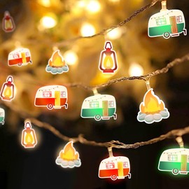 Camper String Lights RV Party Lights,16.5 ft USB Operated Lights 21 Led with Remote&Timer,Travel Trailer Party Lights Happy Camper Gifts for RV Awnings,Campsite Décor,Camping, Bedroom, Birthday Party