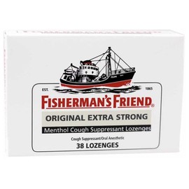Fisherman's Friend All Natural Menthol Cough Suppressant Lozenges, Extra Strong, 38-count