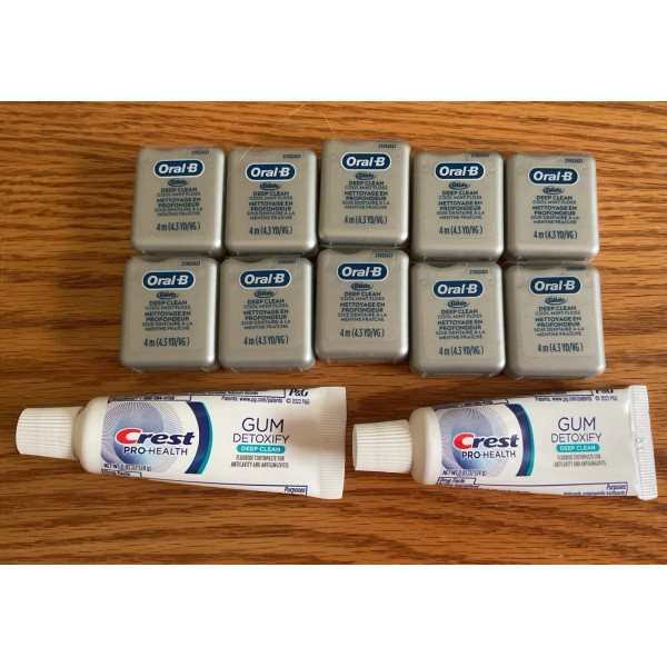 Oral-B NEW Lot of 10 Oral B GLIDE DEEP CLEAN