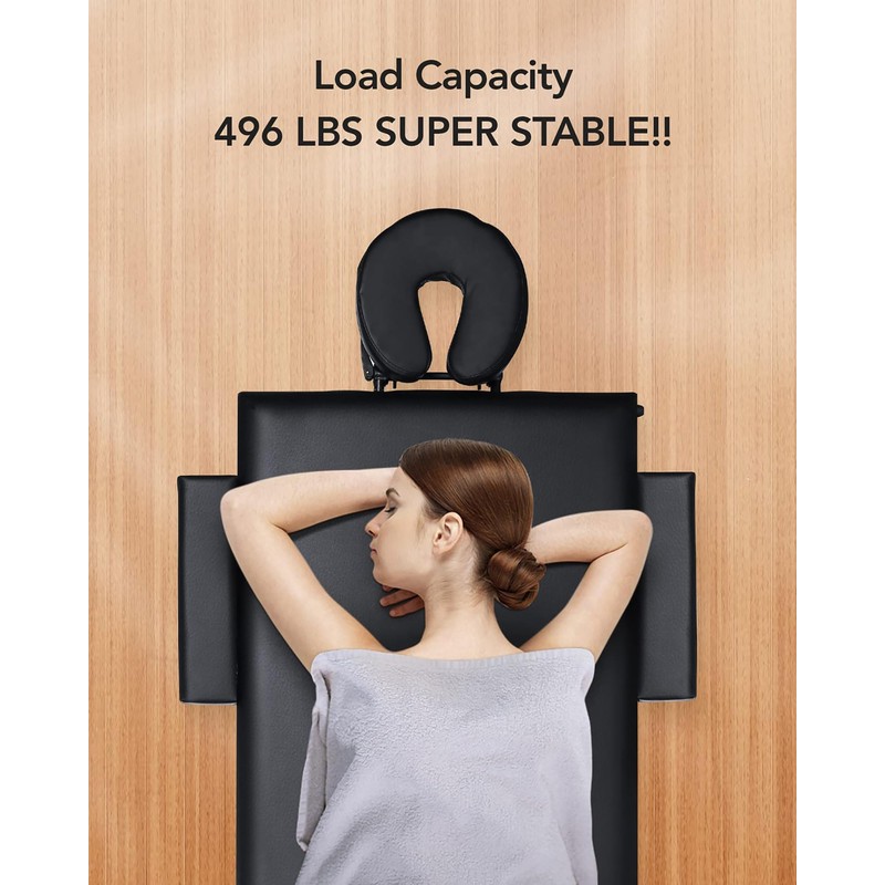 CHRUN Massage Table Portable Wooden Lash Bed 24" Wide Massage