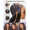 KLAIYI Golden Brown Water Wave Bye Bye Knots Glueless Wig