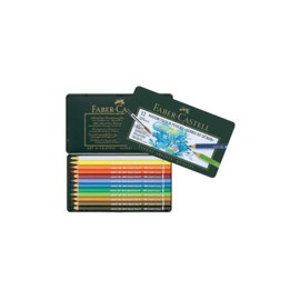 Faber-Castell Albrecht Dürer® Artist's Watercolour Pencils 12 Assorted Colours in Metal Case Pack of 12