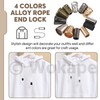 Wokape 120Pcs Alloy Cord End Lock Stopper, Hollow/Column/Bell Rope End