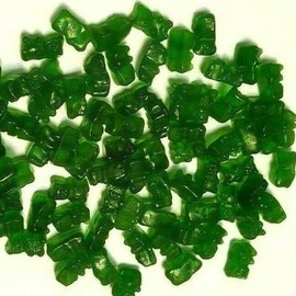 SweetGlob Yummy Fun Gummy Bears (Green Apple, 1 Pound)