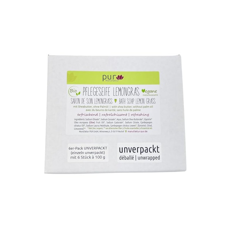 Pack of 6 Lemongrass Care Soap with 6 x 100