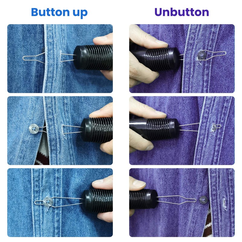 Daily Treasures Button Hook and Zipper Pull Helper with 8Pcs
