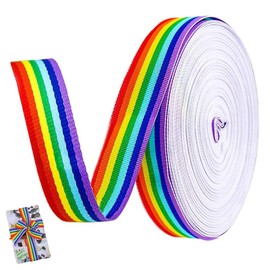 1 Roll Colourful Gift Ribbon 50 m x 1 cm Polyester Grosgrain Ribbon Decorative Ribbon Fabric Ribbon for Decoration Gift Packaging Crafts Webbing