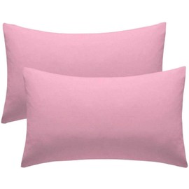One Extender Pack of 4 100% Poly Cotton Housewife Pillow Case/Cover Soft Plain Dyed For Bedroom Pillowcase Pair (Pink)
