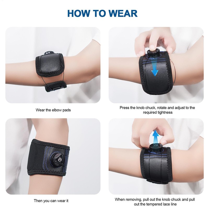 Elbow Brace For Tennis,Breathable Workouts Arm Support Brace | Multifunctional
