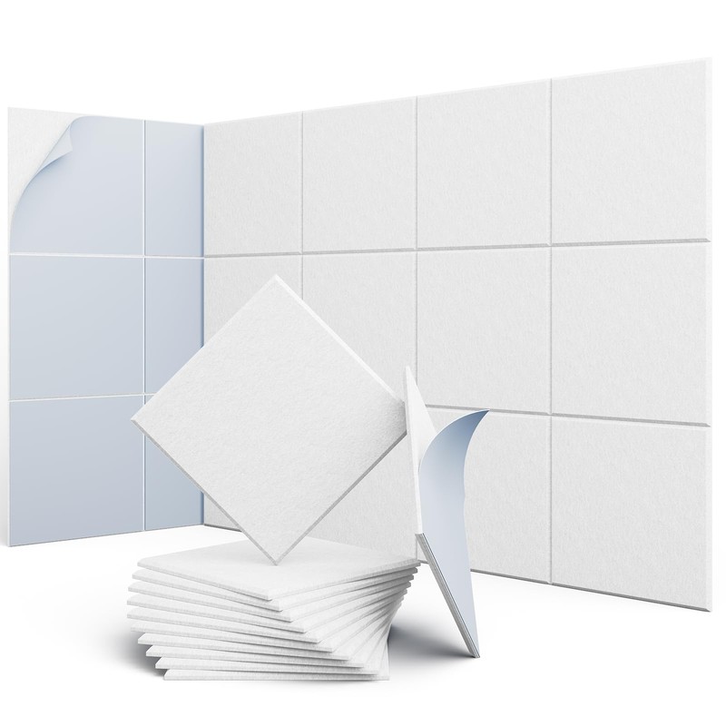 UNECHO 12 Pack 12" X 12" X 0.4" Acoustic Panels