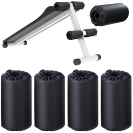 Hollowfly 4 Pcs Foam Foot Pads Foam Roller Pad Replacement for Weight Bench Inversion Table and Gym Exercise Equipments(7 x 3.5 x 0.8 Inches)