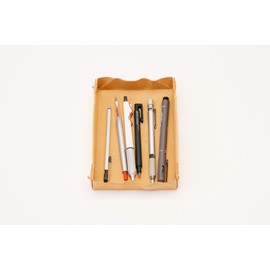 dritto Pen Roll Pen Case, PLOWS Genuine Leather, Leather, Pen Roll, Men's, Women's, Pencil Case, h. Nero, Roll Pen Case