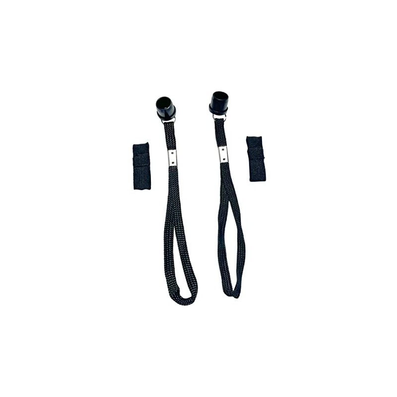 SkyMed Walking Cane Wrist Straps, 6” Length, 2 count, Black,