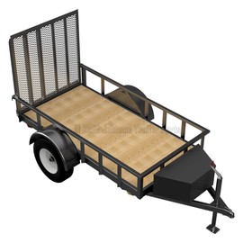 4′ x 8′ Utility Trailer Plans – 3,500 lb Capacity | Trailer Blueprints Model U49-96-35J