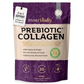 Prebiotic Collagen Powder - 420g Hydrolysed Collagen Peptides & Prebiotics