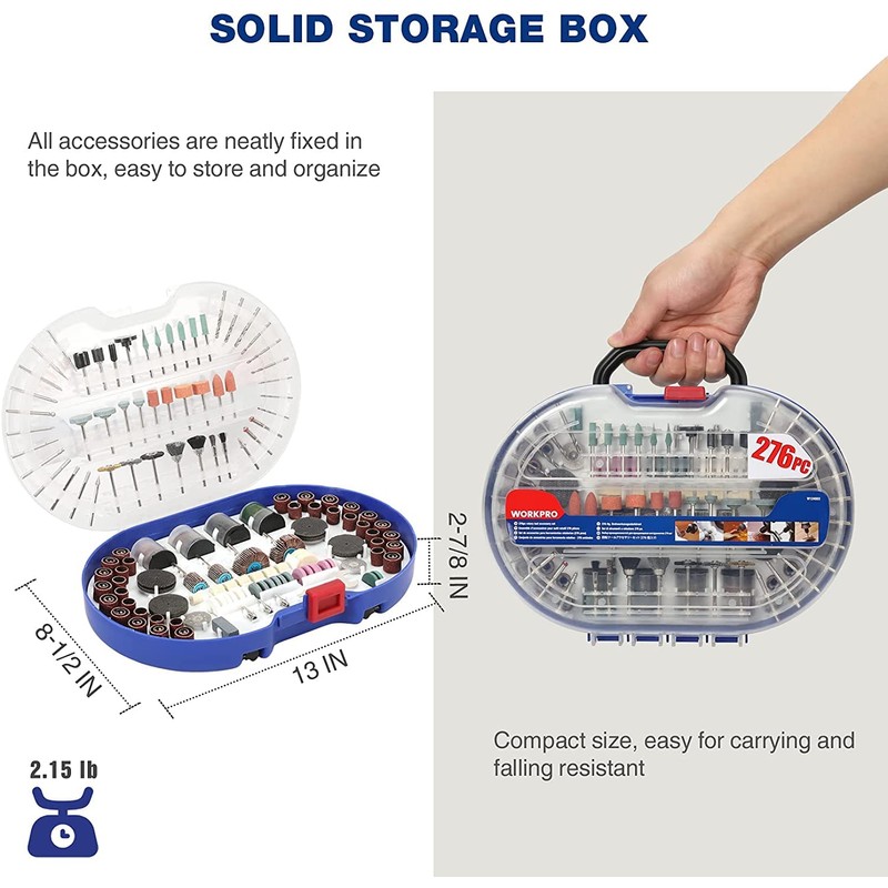 WORKPRO 276-piece Rotary Tool Accessories Kit Universal Fitment for Easy