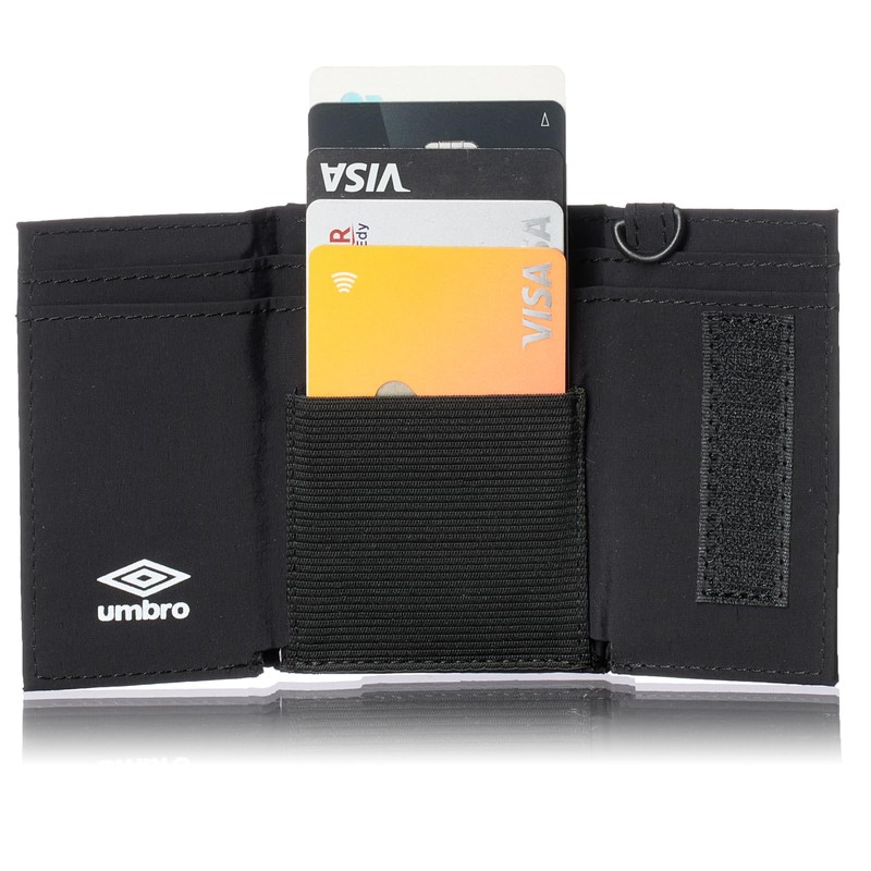 Umbro Trifold Wallet for Men and Women with Neck Strap,