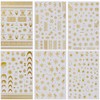 Glitter Gold Snowflake Nail Stickers Christmas Nail Art Stickers Winter