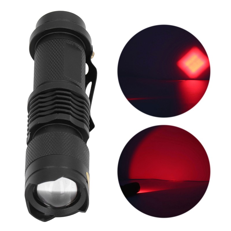 LED Flashlight 1 Mode Retractable Waterproof Handheld Lamp for Hunting