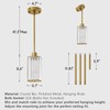 HONIEGG 5.1" Mini Modern Gold Crystal Kitchen Island Pendant Lights