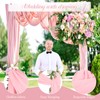 HNPSTBNO Wedding Arch Draping Fabric, 1 Panels 28" x20ft Pink