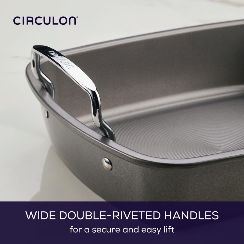Circulon Nonstick Roasting Pan / Roaster with Rack - 17