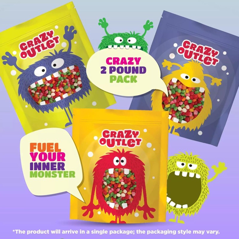 CrazyOutlet Jelly Beans - 2 Pound Bulk Pack - Assorted