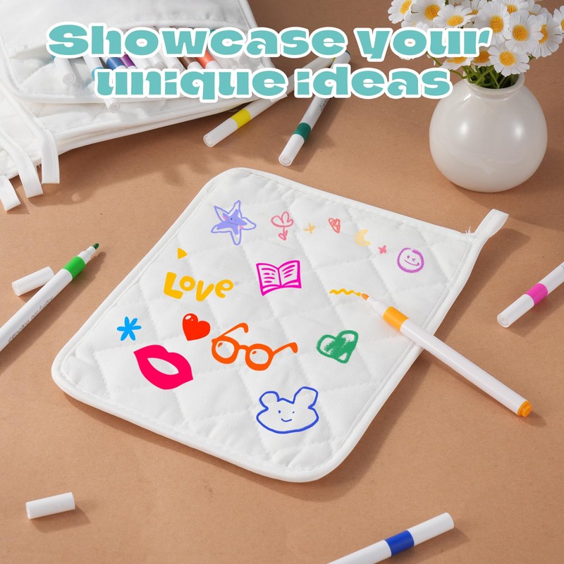 40 Pcs Pot Holder with Pocket for Craft Include 16