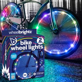 Brightz WheelBrightz 2-Pack Bike Wheel Lights, Razzle Dazzle - LED Bike Lights for Tires - Bike Lighting Parts & Accessories - Outdoor Summer Fun for Boys and Girls