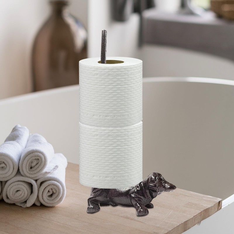 Tsnamay Cast Iron Toilet Tissue Holder,Cat Toilet Paper Holder Decorative