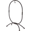 Bard's Oval Shaped Wrought Iron Black Ornament stand, 11" H