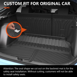 powoq Trunk Mat Compatible with 2022-2024 Honda Civic Hatchback Floor Mat Backrest Mat Replacement for 2022 2023 2024 Honda Civic Accessories (Fit Hatchback, Backrest Mat+Rear Trunk Mat+Floor Mat)
