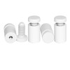 malleable,Sign Standoff 1/2" x 3/4",White Aluminum, for Acrylic,Glass,PVC,Glass Panel,Wood,Pack of