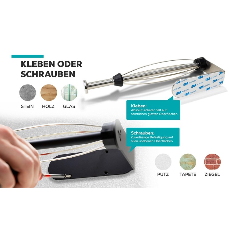 vetene® Zewa Kitchen Roll Holder without Drilling [One Handed Tear