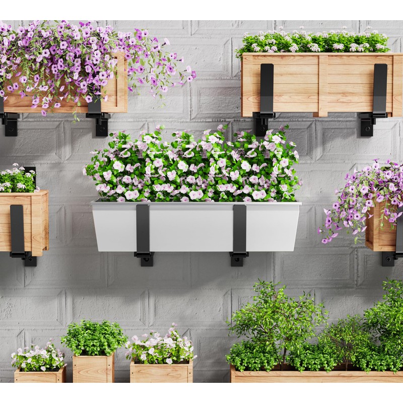 Y&M Adjustable Planter Brackets (6 to 12.5 in), Heavy Duty