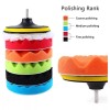 Dolores Kit Esponja Coche Almohadilla Discos Pulir Encerar 8pcs 7in