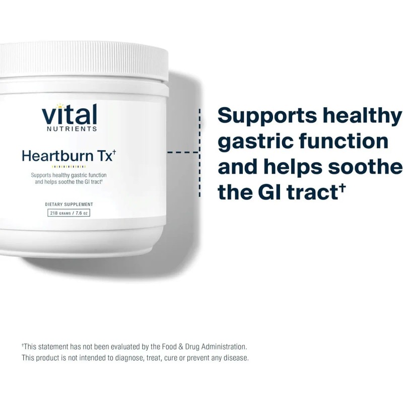Vital Nutrients Heartburn Tx 218 g – Alivio Natural para