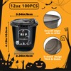 Xuelimei 12oz Halloween Disposable Plastic Cups With Strawless Sip Lids-Happy