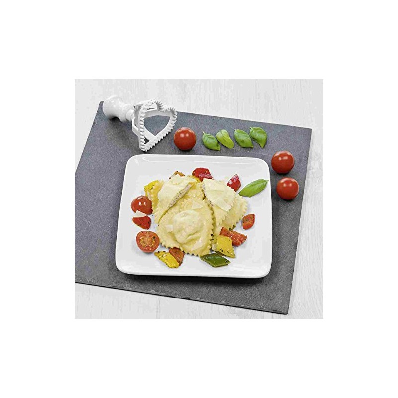 Staedter Heart Ravioli Cutter, 8.5 cm, PP Plastic, White, 30