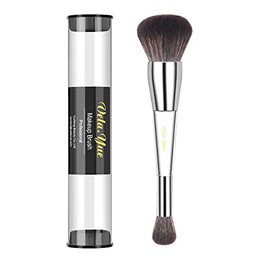 Vela.Yue Brocha de Maquillaje de Doble Punta para Base y Corrector Cepillo 2 en 1 para Rostro y Ojos