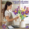 Flower Bouquet Building Blocks Set, 13 Artificial Botanical Collection Flowers