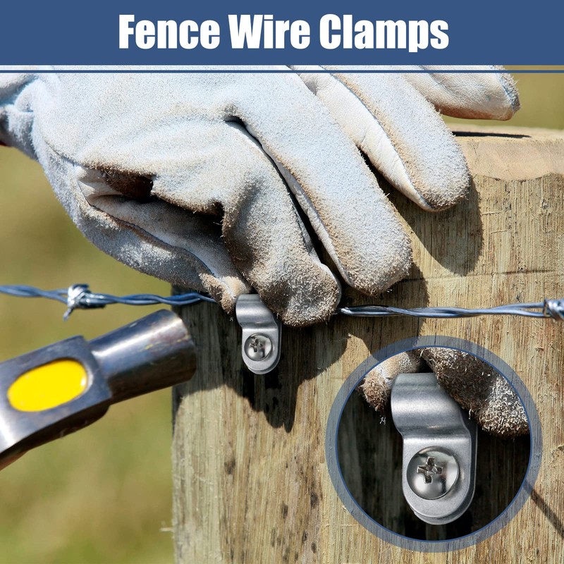 60 Pcs Wire Fence Clips Fence Wire Clamps Cattle Panel