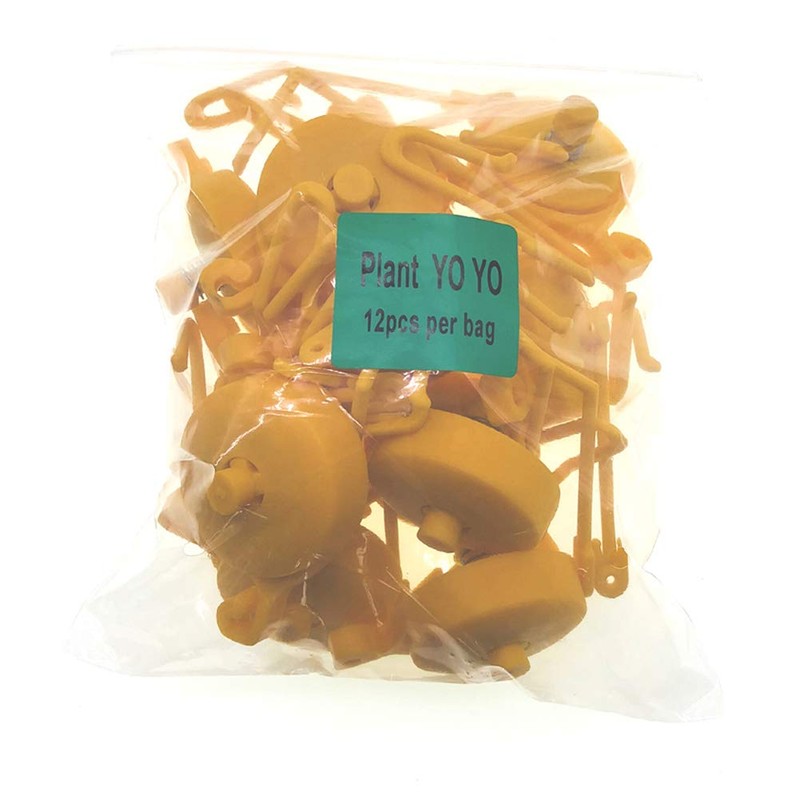 Plant Yoyo Hanger with Double Clip Hooks Pack of 12,